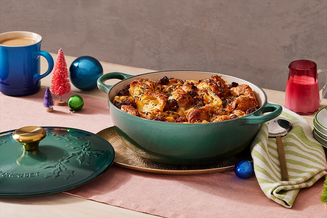 ﻿Sausage and Cheese Croissant Casserole